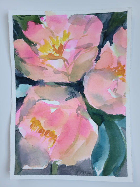 Pink Abstract Florals