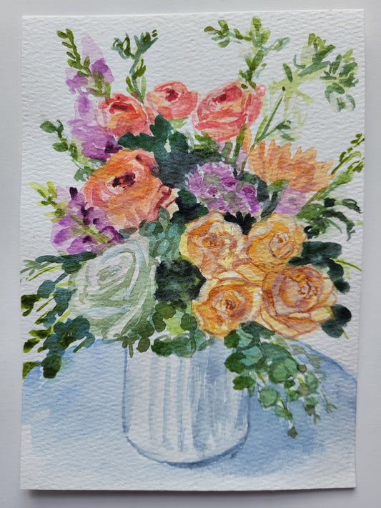 Roses and Ranunculi, too