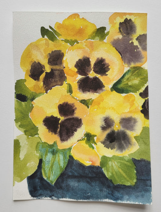 Yellow Pansies