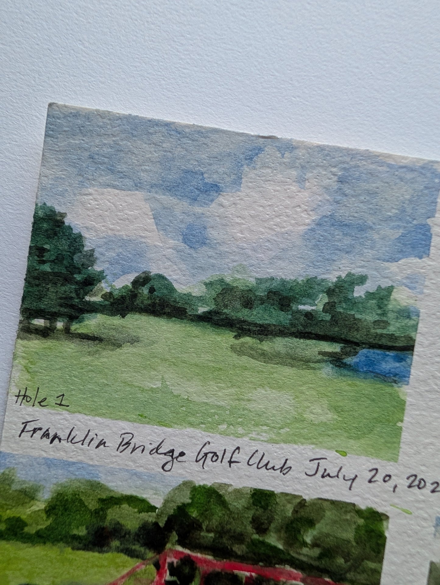 Custom 9-Hole Golf Course Watercolor Painting