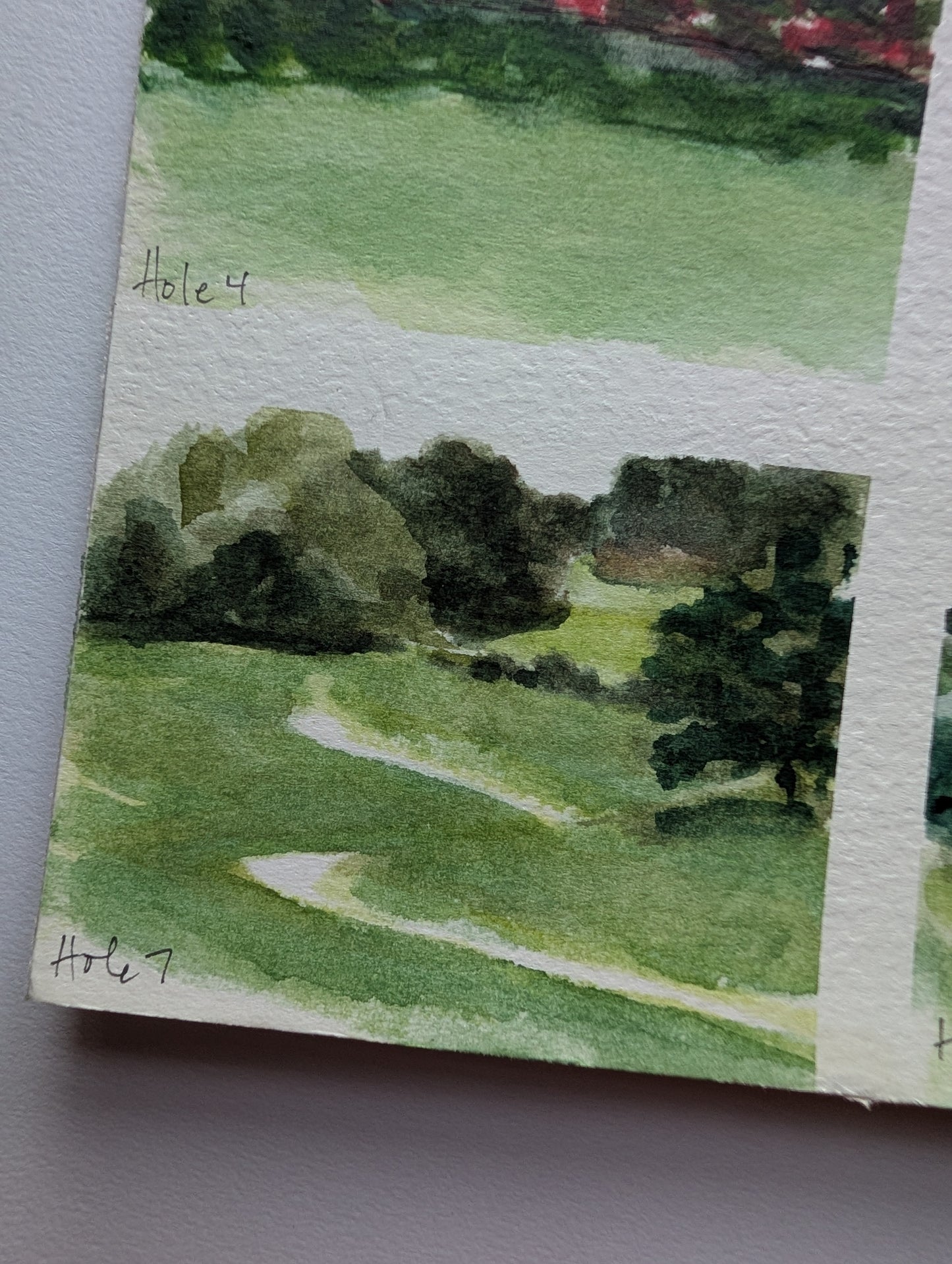 Custom 9-Hole Golf Course Watercolor Painting