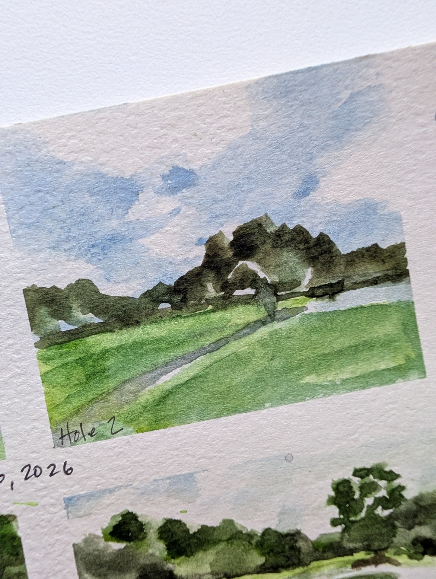 Custom 9-Hole Golf Course Watercolor Painting